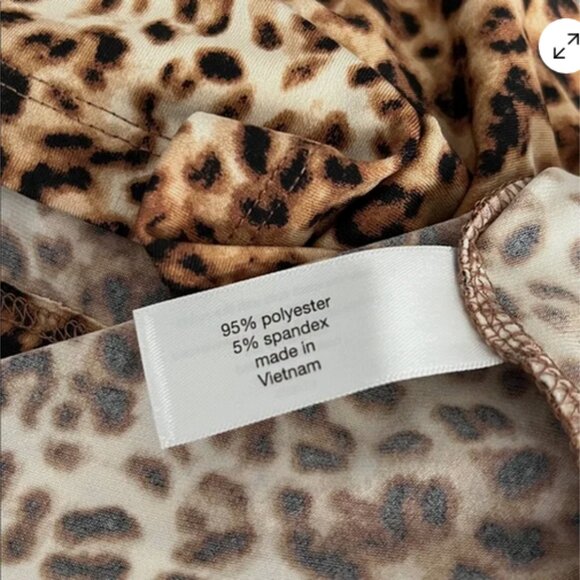 Women's Plus Size 30/32 Lane Bryant Leopard Print Knit Dress - Picture 6 of 6